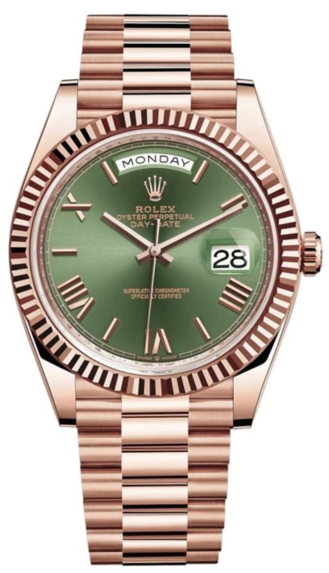 rolex daydate olive green